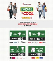 Brand Factory School to Cool 6-15 July :- Exchange your School Uniform & Avail Exciting offers on Denim,T-Shirts & Backpacks 