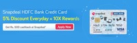 Snapdeal - 10% instant discount with HDFC Cards & SBI Debit Cards