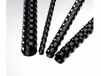 GBC Plastic Binding Combs 21R 25.0mm with 225 Sheet Capacity, Black (Box of 50)