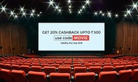 Get extra 20% cashback (max Rs 500 cashback)  only on PVR offer at nearbuy.com
