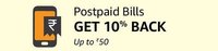 Amazon - 10% upto 50 cashback on Postpaid bills