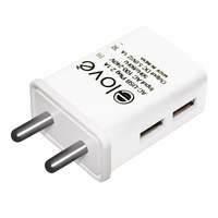 Elove® Dual Port USB Charger Adapter with 2.1 Amp Power Supply for All Android and IOS Devices 