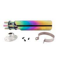 Autofy Tail Gunner Silencer/Exhaust/Muffler for Royal Enfield Bullet Standard, Royal Enfield Bullet Classic, Royal Enfield Bullet Electra with Glasswool (Blue)