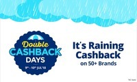 Paytm Double Cashback Days ( 9- 10th, July 2018 ) Get Double Cashbacks on Branded Vouchers