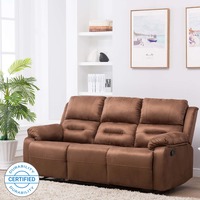 Perfect Homes by Flipkart Wayne 3 Seater Fabric Recliner  (Finish Color - Brown)