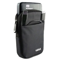 GIZGA 2.5" Hard Drive Case - Impact Resistant Jacket Pouch (Black) 