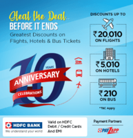 EaseMyTrip 10th Anniversary Sale - discounts on flights, hotels, bus