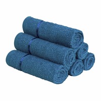 Story@Home 100% Cotton Soft Towel Set of 6 Pieces, 450 GSM - 6 Face Towels - Navy Blue