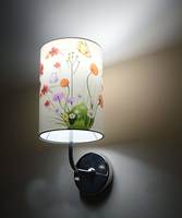 LIGHT ANGLE Handmade Colorful Crafted Floral Scented Wall Lamp (5.5*5.5*8 inch) white