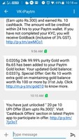 paytm gold 10 Pe 100 Gold Offer – Flat 100 Cashback Instantly