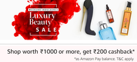 Purchase beauty products worth Rs.1000 or more, using Amazon Pay balance get Rs.200 cashback