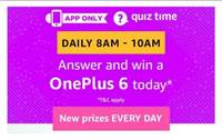 Amazon one plus 6 today quiz answers 