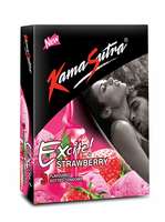 Kamasutra Strawberry Exite Condoms - 50 Count (Pack of 3) 