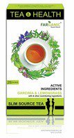 SLIMSOURCE Green Tea, Farganic Tea & Health Series with Active Ingredients. 25 Tea Bags