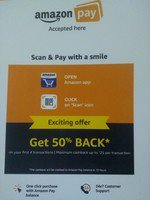 50% cashback when you pay at nearby outlets through Amazon Pay