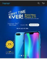 1₹ Sale - HONOR 9N [ Smartphone LOOT]