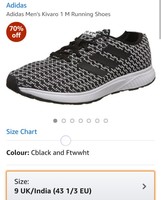 [BIG DISCOUNT]- FLAT 70% OFF Adidas men kivro running shoes