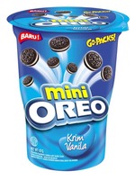 Mini Oreo Cream-filled Sandwich Biscuits, Vanilla, 67g [Pack Of 2, Travel Pack & Easy To Carry]
