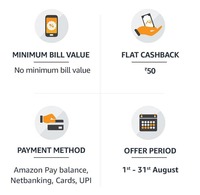 amazon - 10% upto 50 cashback on postpaid