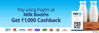 Get up to ₹ 1000 cashback when you pay with Paytm wallet at your nearest dairy outlets.