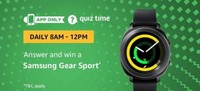 Amazon Samsung Gear Sport Quiz Answers 3rd August 2018
