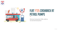 Freecharge - Flat 25 cashback at HP Petrol pumps (min: 250, valid on 1st & 3rd txns)