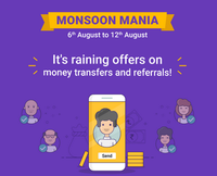 Phonepe Monsoon Mania - Send Money & Refer N Earn Offers | 6 - 12 August