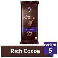 Cadbury Bournville Cocoa Dark Chocolate Bar 80 g (Pack of 5)