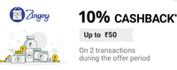 [PhonePe] 10% cashback up to ₹50 on first two transaction during the offer period on Zingoy website 