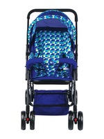 Mee Mee Comfortable Pram with 3 Seating Position, Checks, Blue 