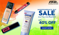 Nykaa Independence Mega Sale (7th - 16th Aug) : Upto 40% Off on Top Brands Beauty Products