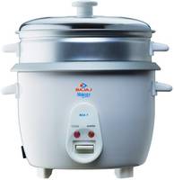 Bajaj Majesty New RCX7 Electric Rice Cooker with Steaming Feature  (1.8 L, White)