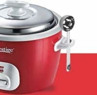 Prestige CUTE 1.8-2 Electric Rice Cooker with Steaming Feature  (1.8 L, Silky Red)