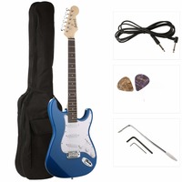  Juarez ST38 Electric Guitar Kit/Set, Right Handed, Blue, With Case/Bag & Picks 