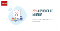 Freecharge - 20% cashback upto 50 at Medplus Outlets