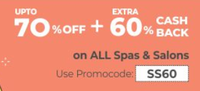 Little App Flash Sale : 60% cashback upto 500 cashback on Spa & saloon 