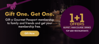 Dineout - Gift one & Get one Gourmet Passport Membership + 30% instant discount with ICICI Cards/netbanking on membership