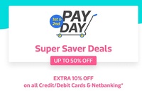 Flipkart PayDay Sale - 10% Instant Discount with All Debit Cards, Credit Cards, NetBanking & EMI on purchase of products cashless payday