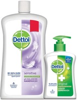 Dettol Liquid Soap Jar Sensitive +Dettol  (1100 ml, Pack of 2)