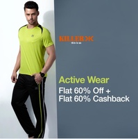 Flat 60% off + 60% Cashback on Killer sportswear