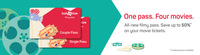 Movie pass from BookMyShow 399rs per 4 movies 30 days validity