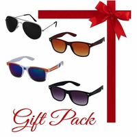 Silver Kartz Gift Pack of Best Selling Combo of Four Aviator and Wayfarer UV Protection Sunglasses (kr001)