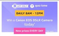 (All Ans)Amazon Canon Quiz – Answer and Win Canon EOS DSLR Camera