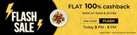 Nearbuy : Flat 100%cashback upto Rs.250 on no minimum purchase on food and drinks till 5 PM