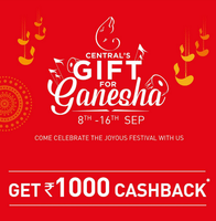 Central Mall:Gift For Ganesha Shop For 4000 and Get Flat 1000 cashback in Future pay wallet