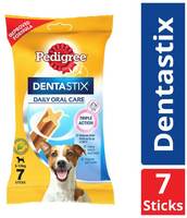 Pedigree Dentastix, Oral Care Dog Treat for Adult small Breed Dogs 110g weekly Pack (7 Sticks)