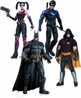 DC Collectibles Arkham City Batman, Harley, Nightwing, Robin Action Figure 