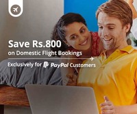 Goibibo :- Get 800₹ cashback on Min Domestic Flight Booking of 3000₹ when you pay using PayPal 
