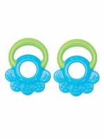 Mee Mee Multi Textured Silicone Teether, Blue/Green (Pack of 2) check PC