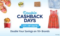 Paytm Double Cashback days : Get double cashbacks on Branded Vouchers (17 September to 18 September)